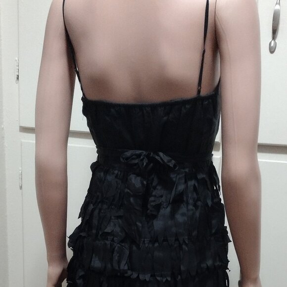 Rachael G. Fringe Summer Dress, Black, Size L - Picture 7 of 11